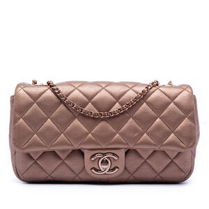Pre-Loved Chanel Medium Iridescent Quilted Goatskin CC Eyelet Flap